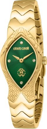 Roberto Cavalli Womens Women Stainless Steel Gold Color Watch - One Size