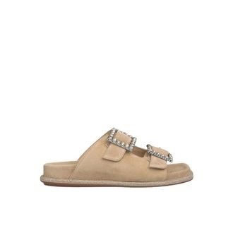Alma En Pena Alma EN Pena, Schoenen, Dames, Beige, 36 EU, Platte Comfort Gesp Sandaal