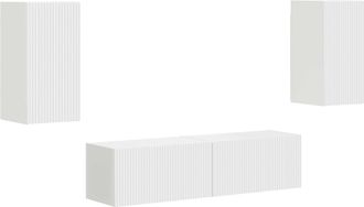 vidaXL Conjunto De Mueble De Tv 4 Uds. Madera De Ingenier&iacute;a Vidaxl