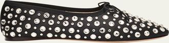 Loeffler Randall Landon Embellished Satin Ballerina Flats
