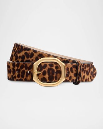 Rag & Bone Audrey Leopard Calf Hair Belt