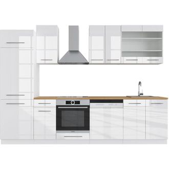 Vicco Mueble de cocina Fame-Line, Blanco, 300 cm sin encimera