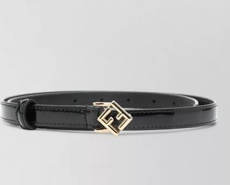 Fendi ff diamonds patent leather waist belt
