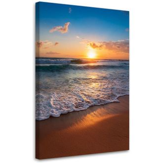 Artgeist Artgeist - Quadro su tela, Spiaggia Mare Tramonto Paesaggio - 80x120