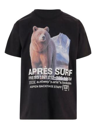 APRÈS SURF bear-print cotton T-shirt - men - Cotton - S - Black