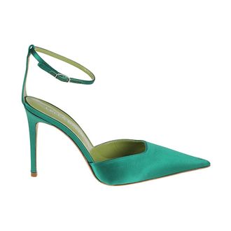 Lella Baldi Pumps, female, Green, Size: 10 US Satin Pumps