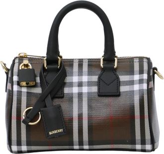 Burberry Mini borsa bowling a quadri - - Bags - Donna - Marrone - ONE SIZE
