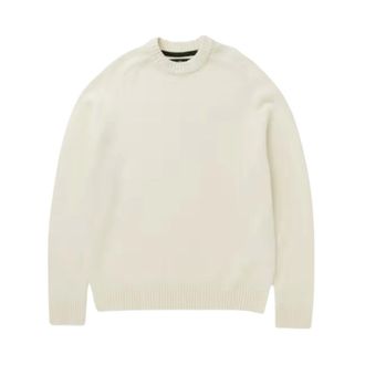 Barbour Newtown Crew - Knitwear - Hombre - Blanco - L