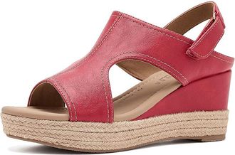 Journee Collection Rayleigh Womens Wedge Shoes Red : 7.5 M, Synthetic