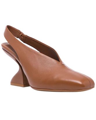 Ferragamo 85Mm Sloane Chunky Leather Pump