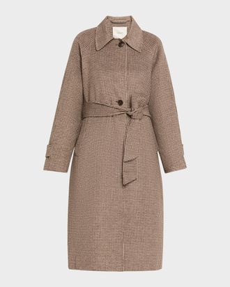 Varley Tomlinson Belted Houndstooth Coat