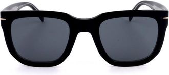 David Beckham Mens Black Rectangular Sunglasses DB 7118/S