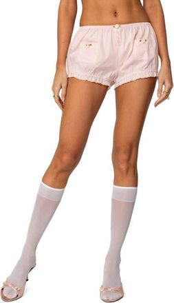 Edikted Lona Bloomer Shorts in Light-Pink at Nordstrom, Size X-Small
