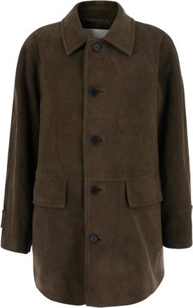 Dunst Jassen, Dames, Bruin, M, Leer, Lily Alter-Suede Half Jacket