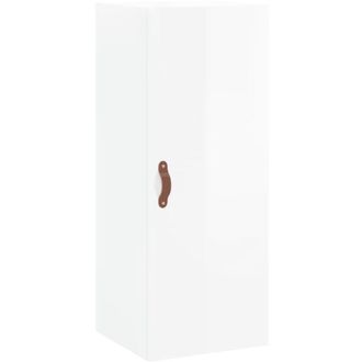 vidaXL Armario De Pared Blanco Brillante 34,5x34x90 Cm Vidaxl