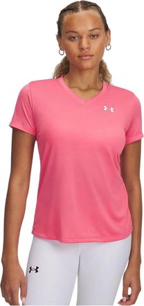 Under Armour Dames/Dames V-hals T-shirt (Superroze)