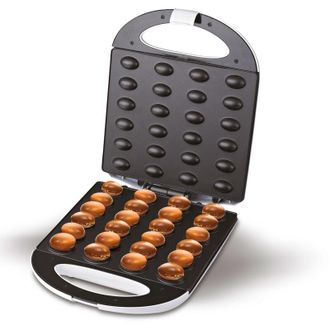 Adler Europe Ad3039 Hornillo El&eacute;ctrico Para 24 Galletas En Forma De Nuez, Placas Antiadherentes, Pastas Rellenas 1600w Blanco - Adler