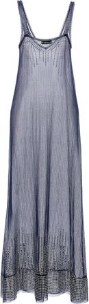 Paco Rabanne Womens Blue Polyamide Long Dress
