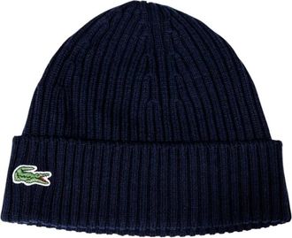 Lacoste Blauwe Wol Handwaspet voor Mannen - Heren - Hoeden - Blauw - ONE Size - Wol - Accessoires