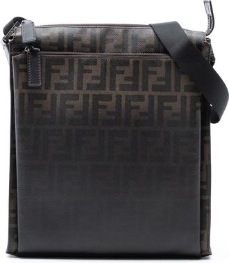 Fendi Pre-owned Womens Zucca Spalmati Ombre Crossbody - Black Textile - One Size
