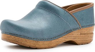 Dansko Professional Womens Clog Shoes Blue Metallic : EU 43 (US Mens 9.5-10 - Womens 12.5-13) Regular, Leather