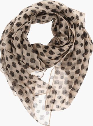 Celine Cashmere Scarf with Geometric Pattern Celine