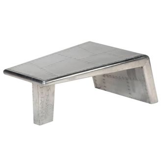 Berkfield Home Aviator Coffee Table Aluminium Vintage Aircraft Airman Style in Silver