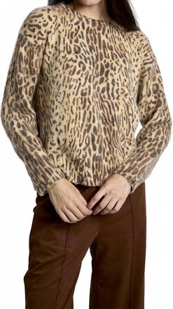Suncoo Pleoli Pullover Sweater In Leopard Print
