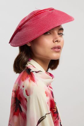 Karen Millen Womens Quill Detail Fascinator - Red - One Size