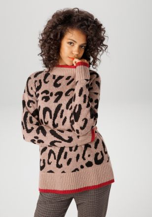 Aniston Strickpullover im extravaganten Animal-Muster - NEUE KOLLEKTION