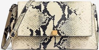 Khaite Umh&auml;ngetasche aus Leder in Pythonoptik Audrey