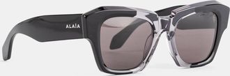 Alaia Womens Two-Tone Square Sunglasses Black
