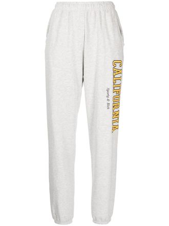 Sporty & Rich California logo-print track pants - Grey
