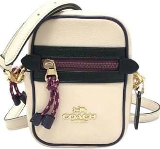 Coach Pre-owned Cross Body Bags, female, Beige, Size: ONE SIZE Pre-owned Leather Shoulder Bag