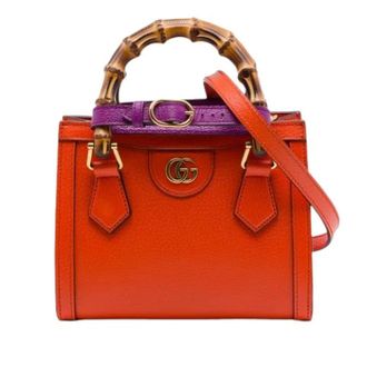 Gucci Pre-owned Diana - Dames - Pre-owned - Oranje - Maat: ONE Size Leer