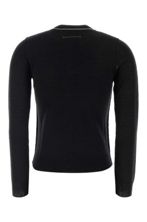 Maison Margiela Virgin Wool Blend Cardigan - Black