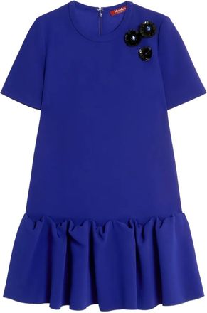 Max Mara Abito con ruches a maniche corte - Viola