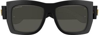Gucci GG1688001 Square Full Rim Sunglasses - Black