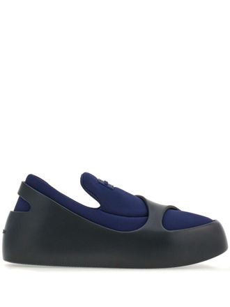 Ferragamo Hybrid logo-patch slip-on sneakers - Blue
