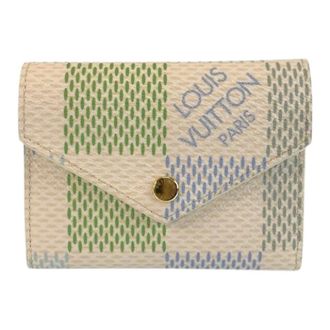 Louis Vuitton Pre-owned Wallets, female, Green, Size: ONE SIZE Pre-owned Portefeuille Victorine Damier Rlicious Wallet