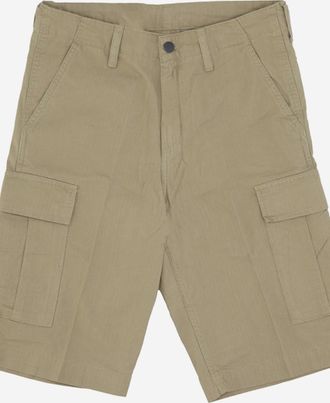 Carhartt Work in Progress Mens Cargo Shorts Beige Cotton