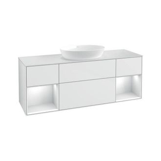 Villeroy & Boch V&b Waschtischunterschrank Finion 1600x603x501mm Regal Glos. Wh Glos. Wh