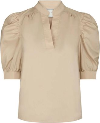 Neo Noir Blouses & Shirts - Dames - Blouses - Beige - M - Polyester - Overhemden