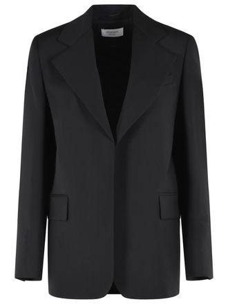 Sportmax Sportmax Tenace zwarte oversized blazer van scheerwol