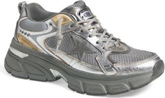 Golden Goose Lightstar Sneaker in Silver/Gold at Nordstrom, Size 11Us