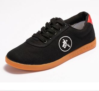 Generic Taekwondo Shoes Lightweight Boxing Kung Fu Taichi Sports for Adults(Black,6.5 UK)