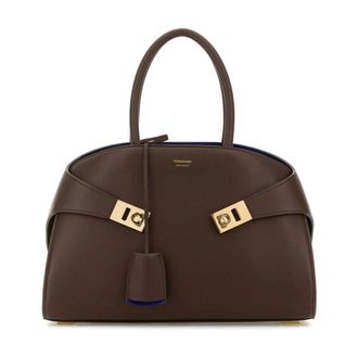 Ferragamo Tassen, Dames, Bruin, ONE Size, HUG TH S Tote Bag
