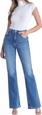 Hidden Jeans High-Rise Flared Jeans In Medium Dark Blue