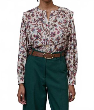 Louise Misha Janina Top In Cream/bluebell