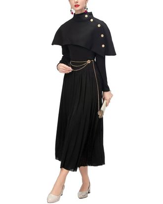 Burryco Black Solid Maxi Dress